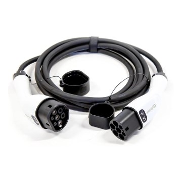 Cable de carga para vehículos eléctricos Tipo 2, 5 m, 7,4 kW, 32 A, IP54, negro
