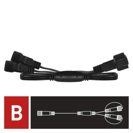 Cable de derivación exterior para cadenas conectables 0,5 m IP44