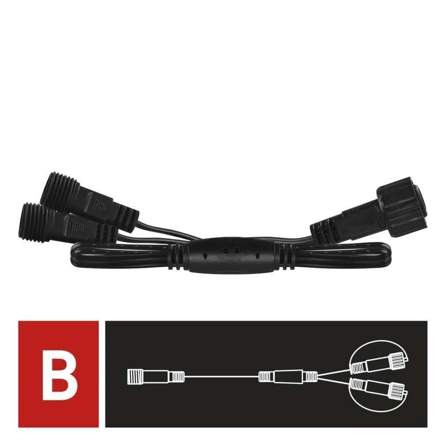 Cable de derivación exterior para cadenas conectables 0,5 m IP44