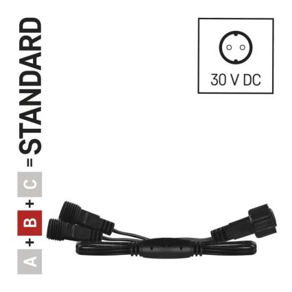 Cable de derivación exterior para cadenas conectables 0,5 m IP44