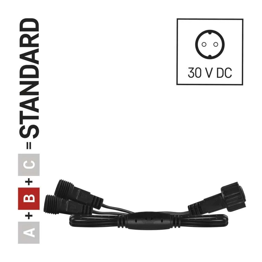 Cable de derivación exterior para cadenas conectables 0,5 m IP44