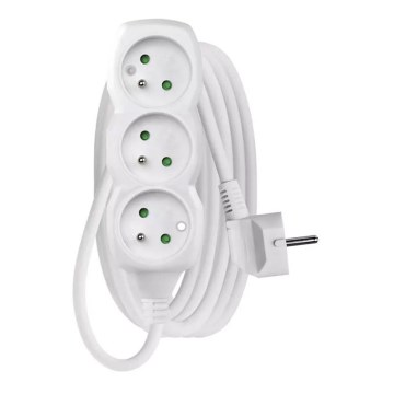 Cable de extensión 3G 3m blanco