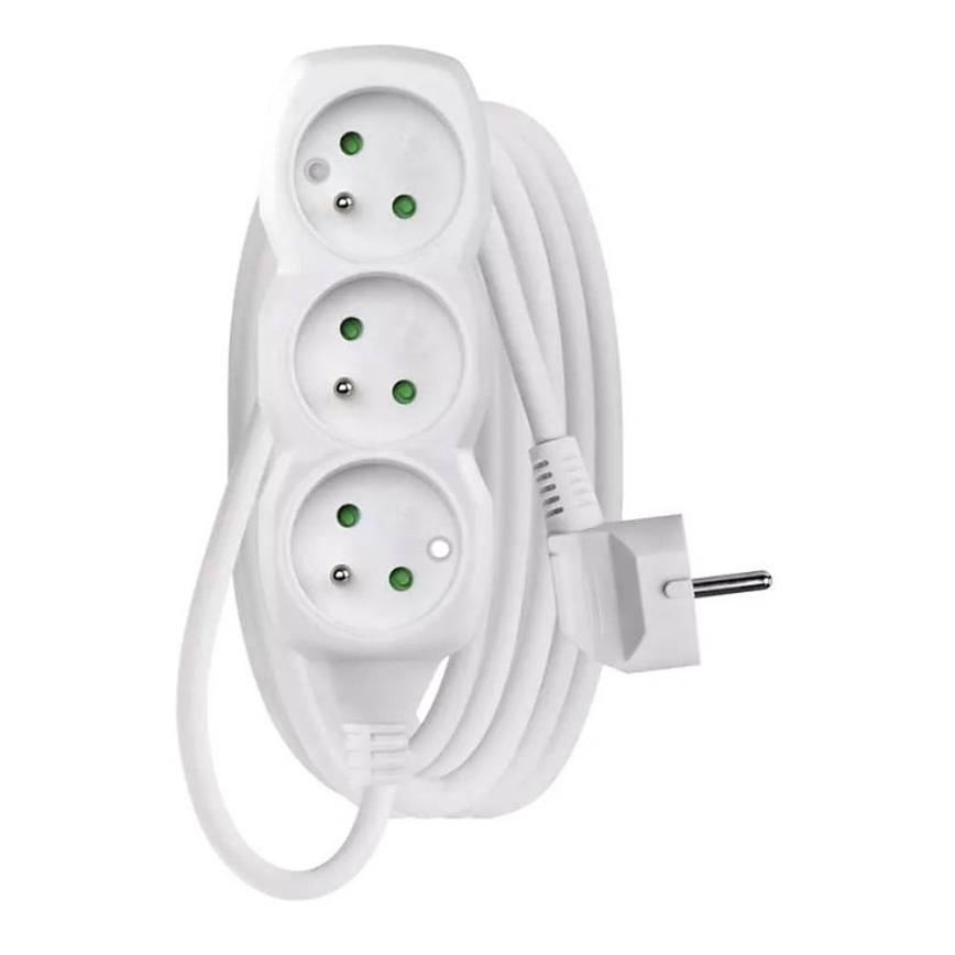 Cable de extensión 3G 3m blanco