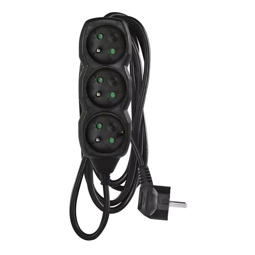 Cable de extensión 3G 3m negro