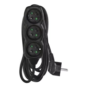 Cable de extensión 3G 5m negro