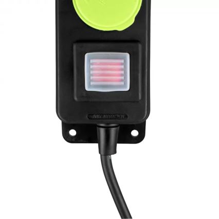 Cable de extensión con interruptor, 3 enchufes, 10 m, IP44