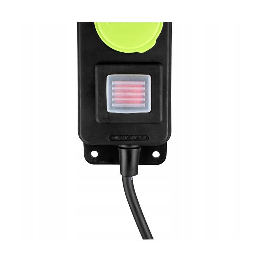 Cable de extensión con interruptor, 3 tomas, 20 m, IP44