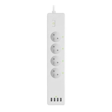 Cable de extensión con interruptor SMART 1,8 m 4Z + 4xUSB Wi-Fi Tuya