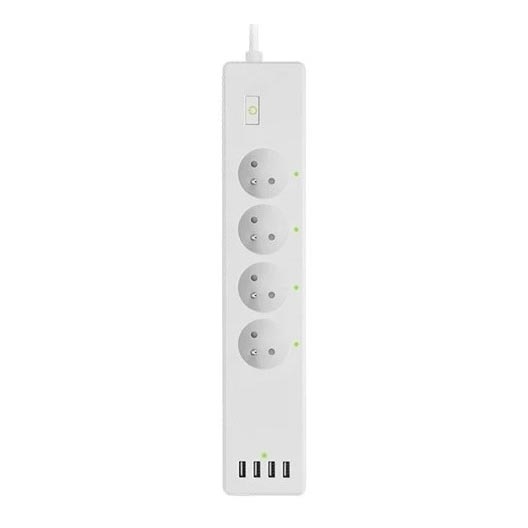 Cable de extensión con interruptor SMART 1,8 m 4Z + 4xUSB Wi-Fi Tuya
