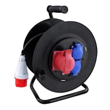 Cable de extensión en carrete 25 m, IP44