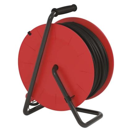 Cable de extensión en tambor con 4 enchufes de 50m rojo IP44