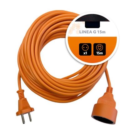 Cable de extensión LINEA G 1Z 15 m naranja