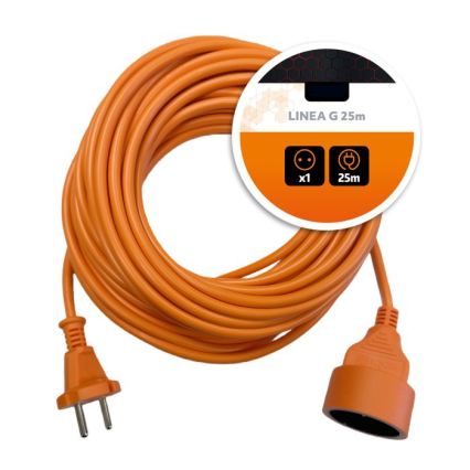 Cable de extensión LINEA G 1Z 25 m naranja