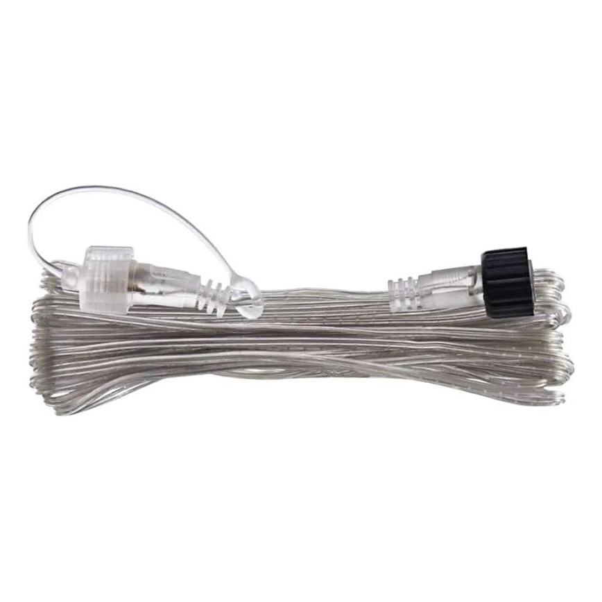 Cable de extensión para exterior para cadenas conectables, transparente, 10 m, IP44