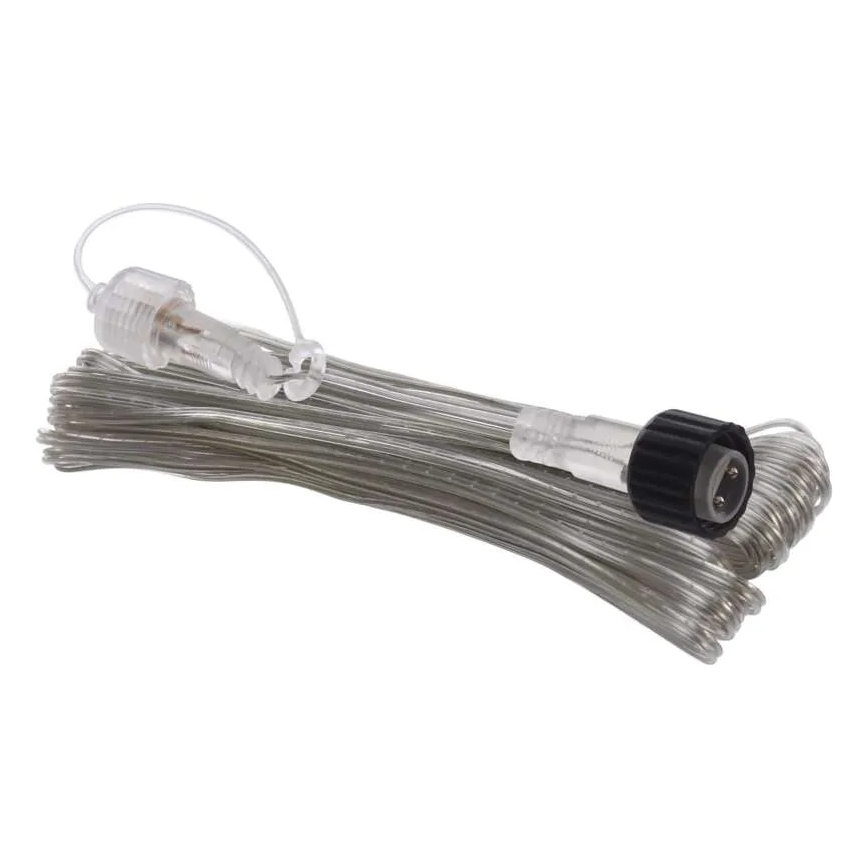 Cable de extensión para exterior para cadenas conectables, transparente, 10 m, IP44