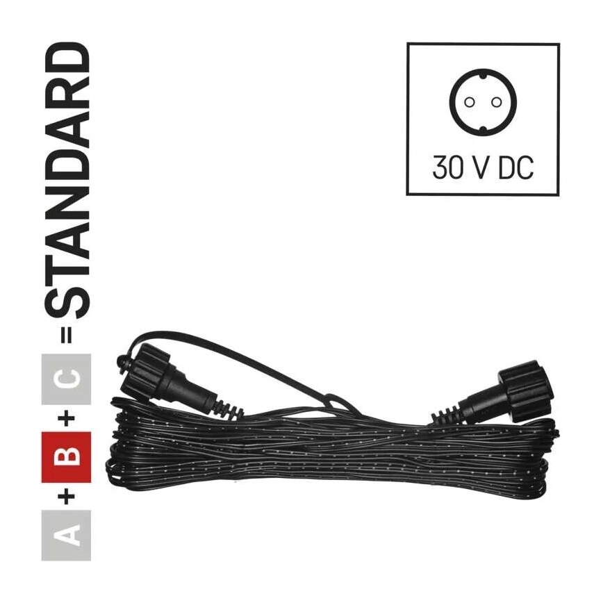 Cable de extensión para exteriores para conectar cadenas 10 m IP44