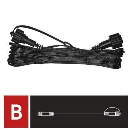 Cable de extensión para exteriores para conectar cadenas 10 m IP44