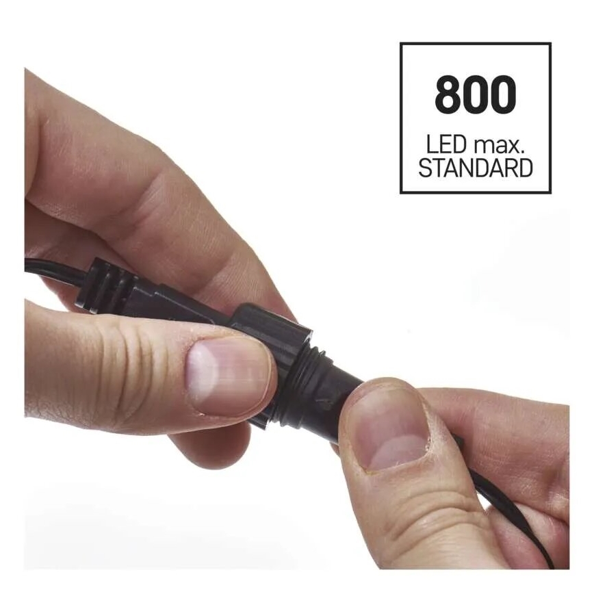 Cable de extensión para exteriores para conectar cadenas 10 m IP44