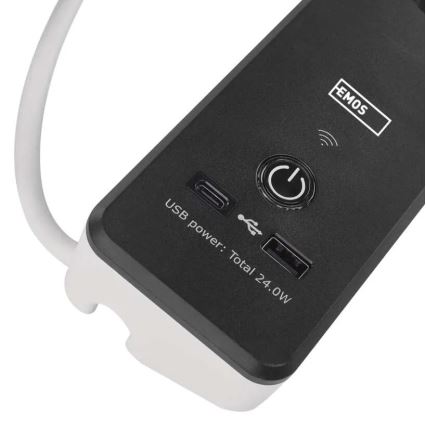 Cable de extensión inteligente con interruptor GoSmart 4Z + 1xUSB-A + 1xUSB-C 2 m Wi-Fi Tuya