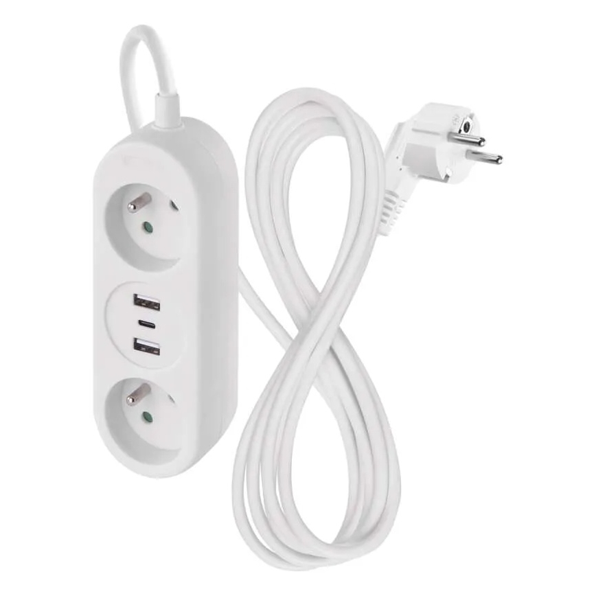 Cable de extensión 2Z + 2x USB-A + USB-C 1,4 m