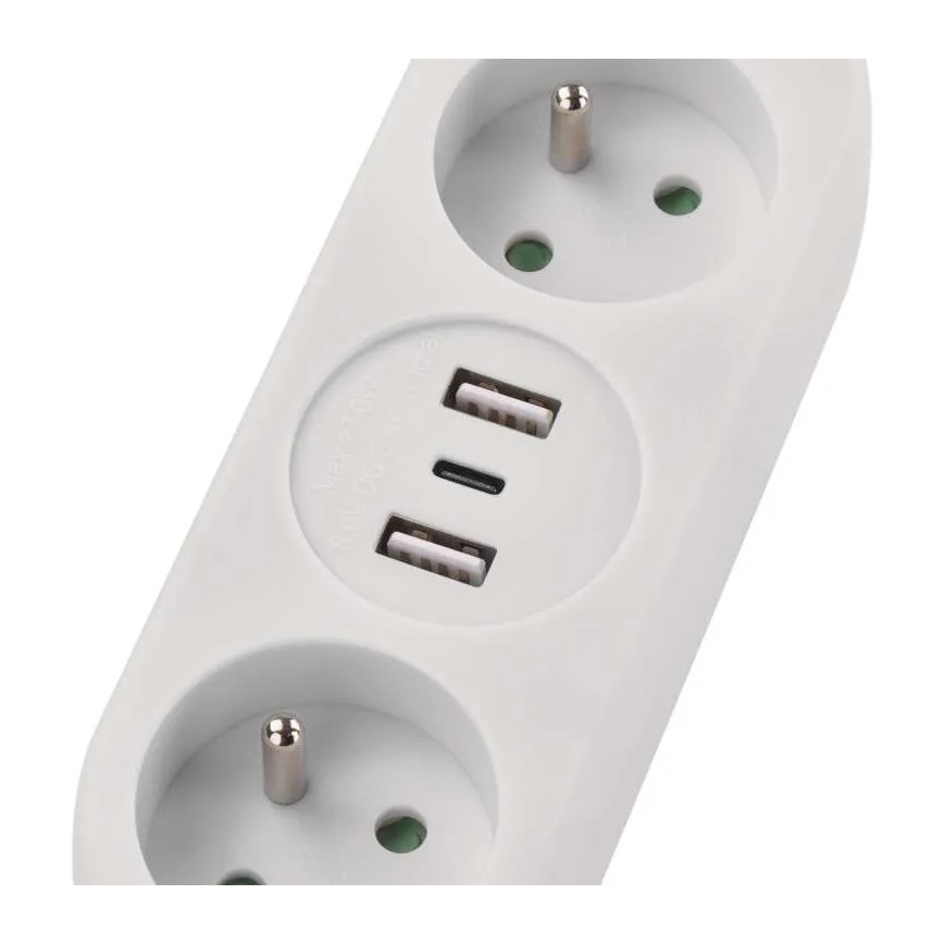 Cable de extensión 2Z + 2x USB-A + USB-C 1,4 m
