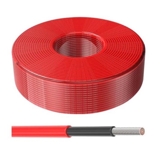 Cable solar 6mm² 1500V 100m IP65 rojo