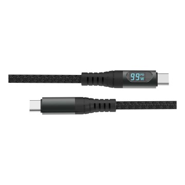 Cable USB-C con pantalla LED 100W 1m