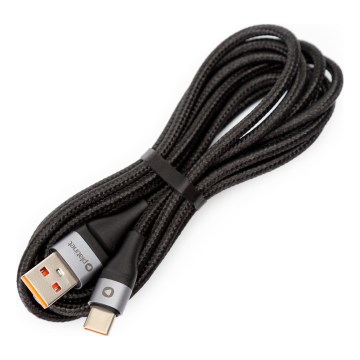 Cable USB trenzado USB-A / USB-C Conector 18W 2m negro