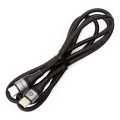 Cable USB trenzado USB-C / USB-C Conector 60W 1m negro