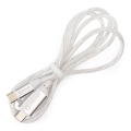 Cable USB USB-C / conector USB-C con retroiluminación LED 60W 1m blanco