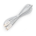 Cable USB USB-C / USB-C Conector 60W 1m blanco