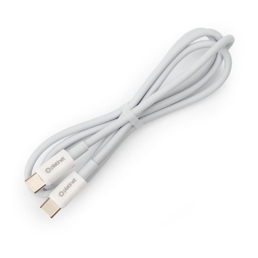Cable USB USB-C / USB-C Conector 60W 1m blanco