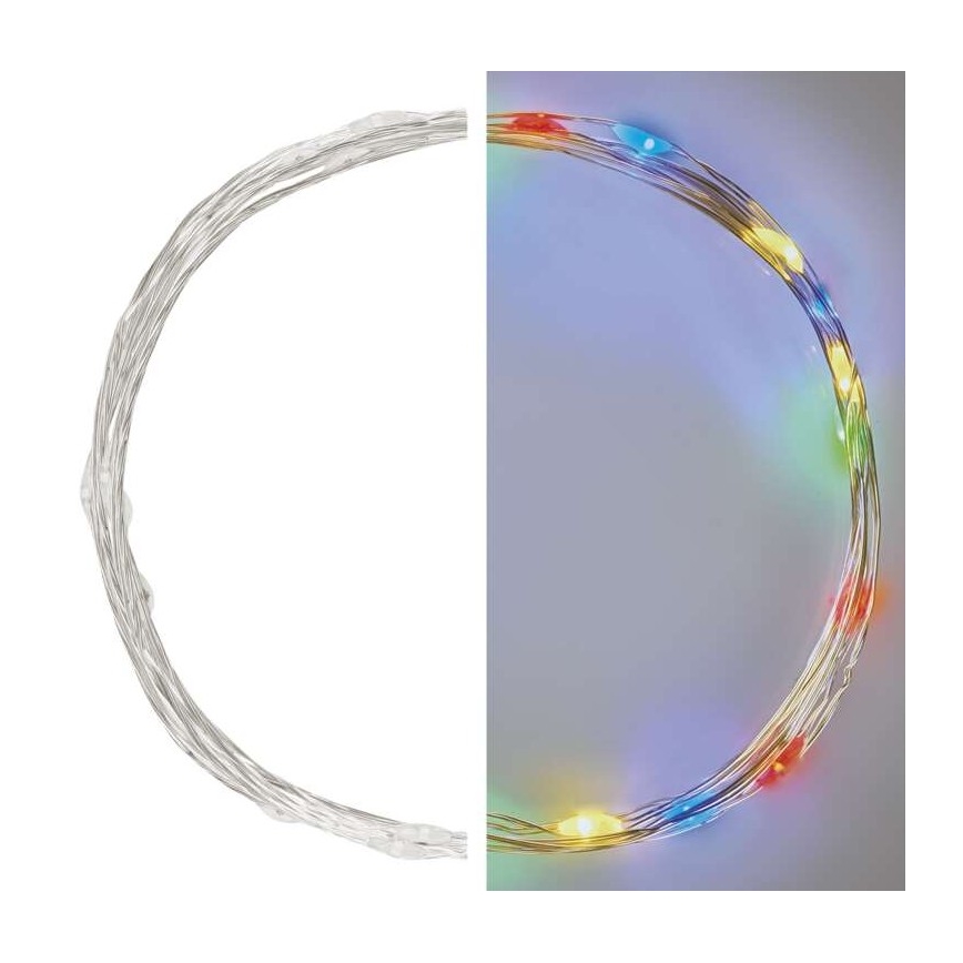 Cadena de luces de Navidad LED 20xLED/2xAA 2,4m multicolor