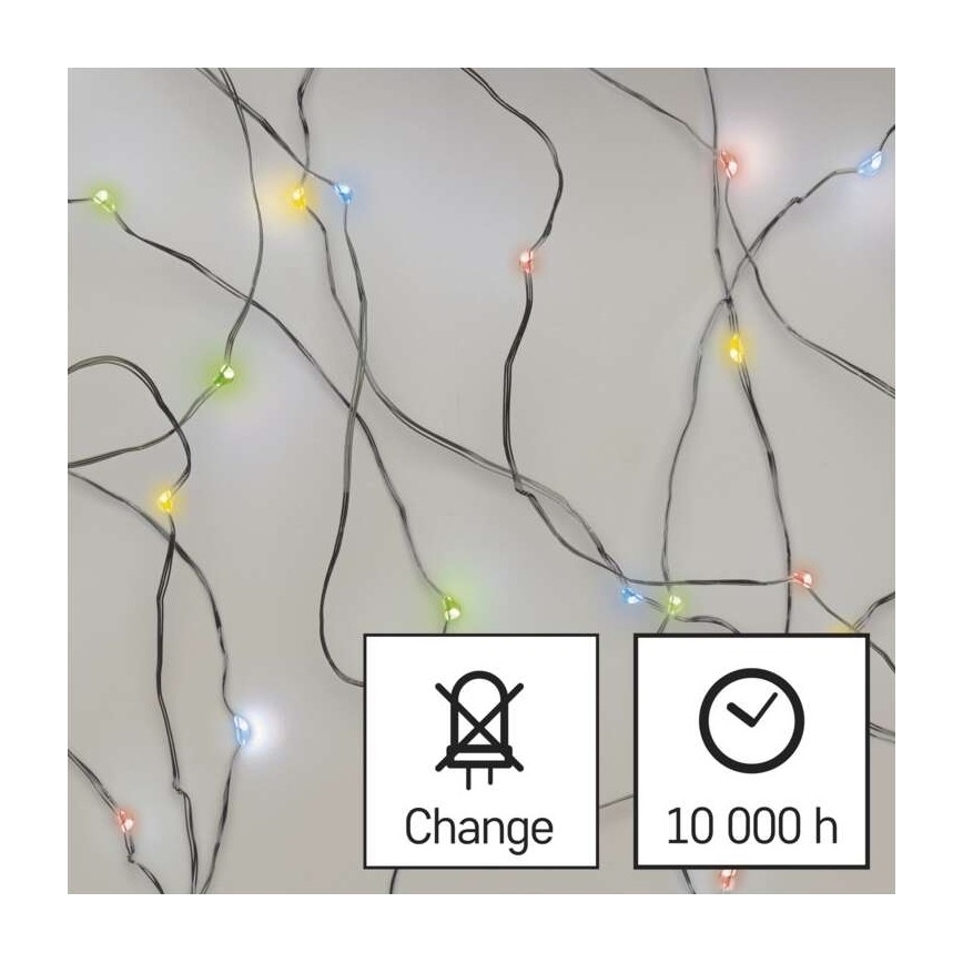 Cadena de luces de Navidad LED 20xLED/2xAA 2,4m multicolor