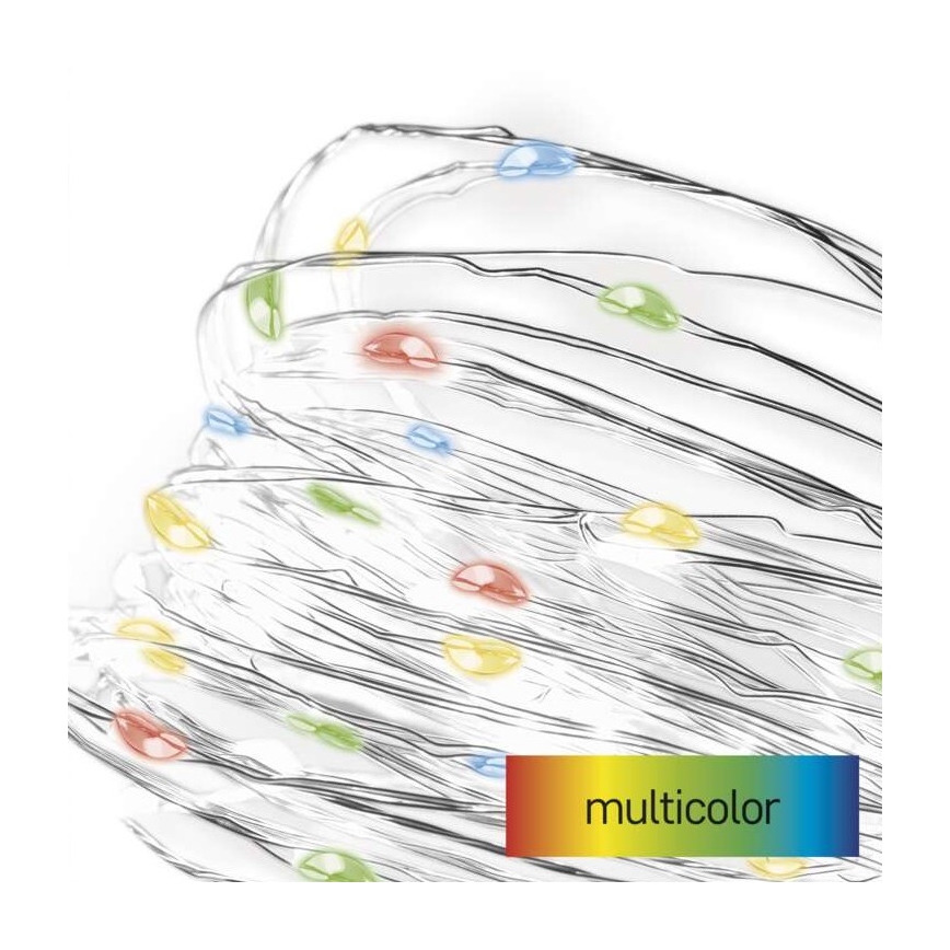 Cadena de luces de Navidad LED 20xLED/2xAA 2,4m multicolor
