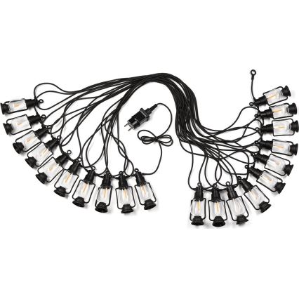 Cadena de luces decorativa de exterior GIRLANDA, 20 LEDs, 20 m, IP44, blanco cálido