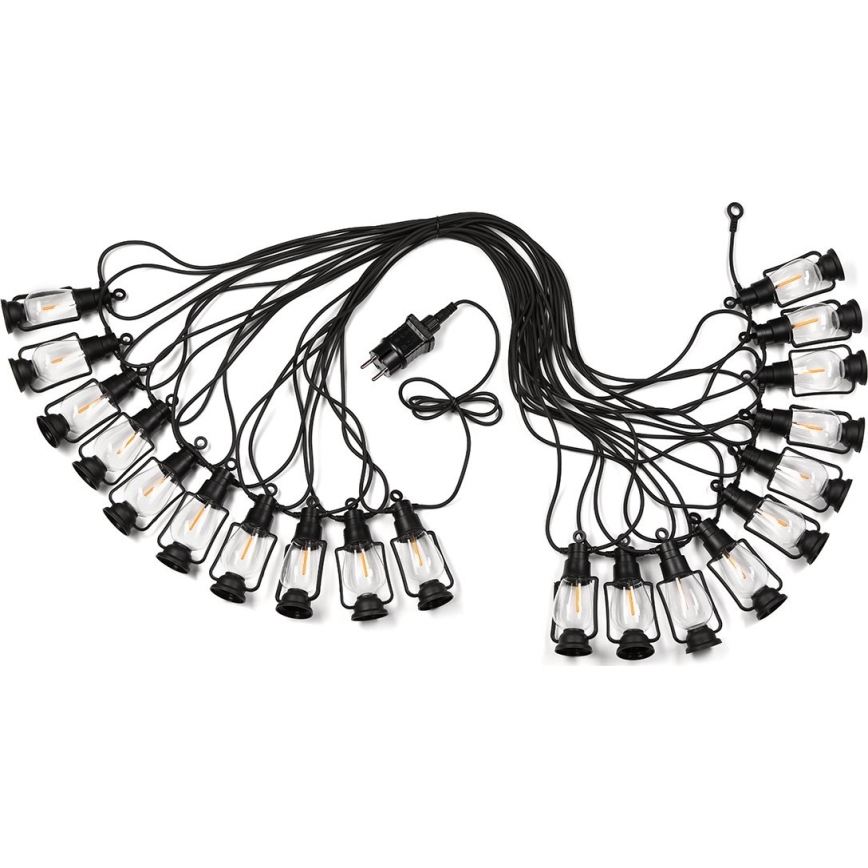 Cadena de luces decorativa de exterior GIRLANDA, 20 LEDs, 20 m, IP44, blanco cálido