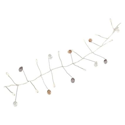 Cadena de luces LED, 40 LEDs — alimentada por 3 pilas AA, 1,5 m, blanco cálido