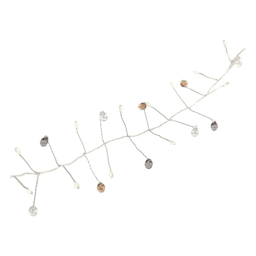 Cadena de luces LED, 40 LEDs — alimentada por 3 pilas AA, 1,5 m, blanco cálido