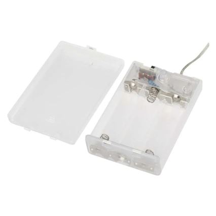 Cadena de luces LED, 40 LEDs — alimentada por 3 pilas AA, 1,5 m, blanco cálido