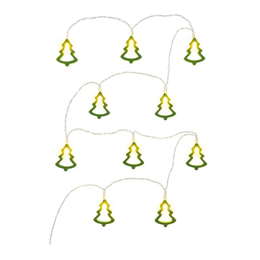 Cadena de luces LED decorativa 10xLED/2xAA 1,6m blanco cálido