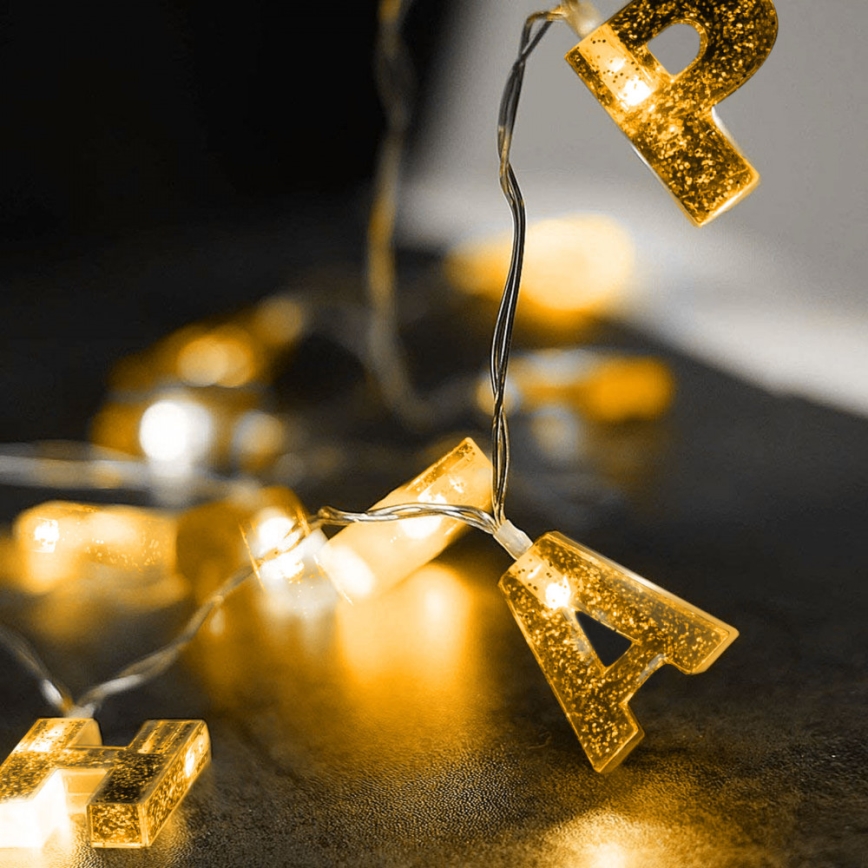 Cadena de luces LED decorativa 13xLED 2,16m blanco cálido