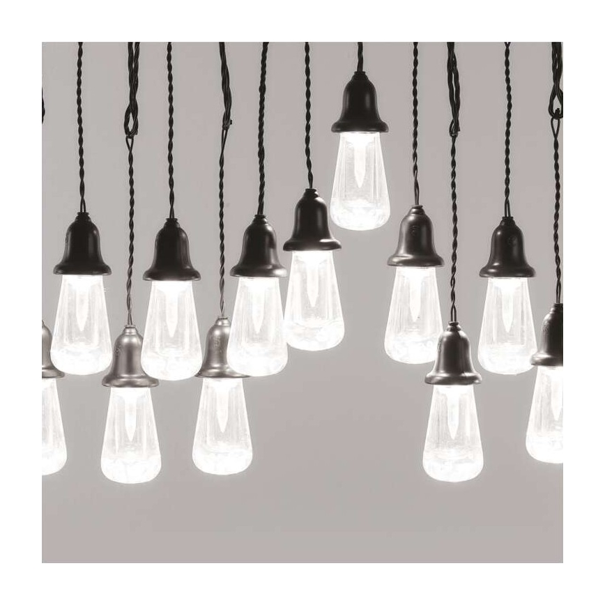 Cadena de luces LED decorativa para exterior 16xLED 8,6m IP44 blanco frío