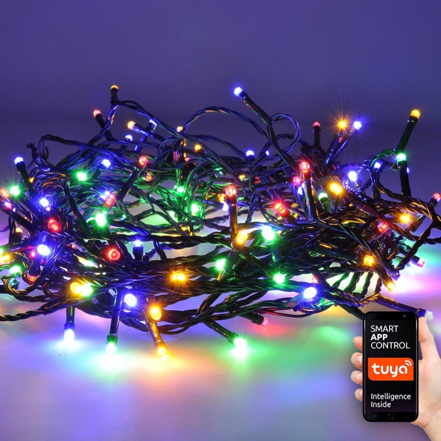 Cadena de luces LED navideñas para exterior 400xLED/8 funciones 25m Wi-Fi Tuya IP44 multicolor/blanco cálido