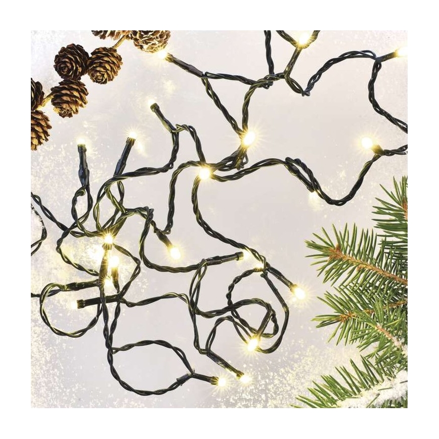 Cadena de luces LED para exterior 180 LEDs / 23 m IP44, blanco cálido