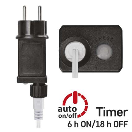 Cadena de luces LED para exterior, 40xLED/9m, IP44, blanco frío