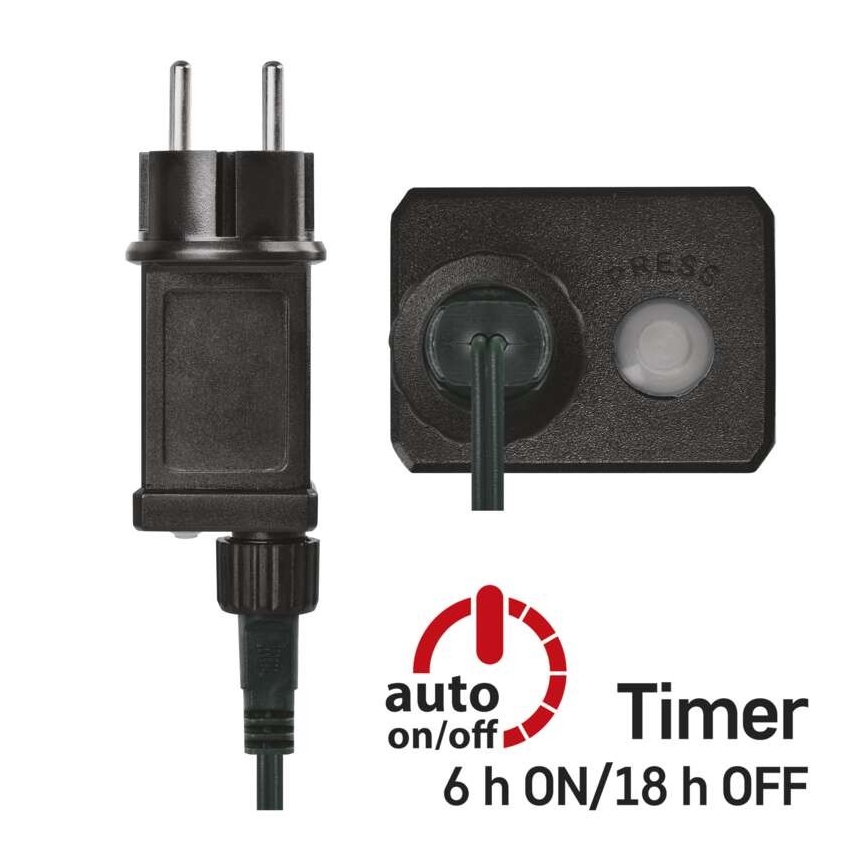 Cadena de luces LED para exterior, 80 LED, 2 funciones, 13 m, IP44, blanco cálido/blanco frío