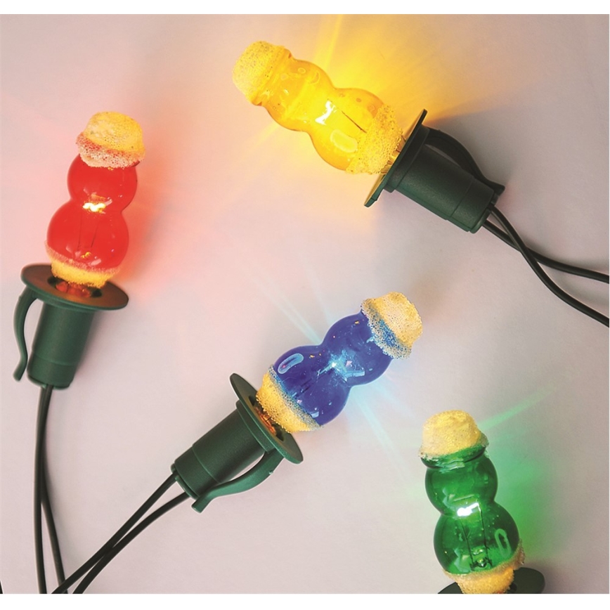 Cadena de luces navideñas FIGURINE 12xE10/10,7m, Fabricada en la República Checa