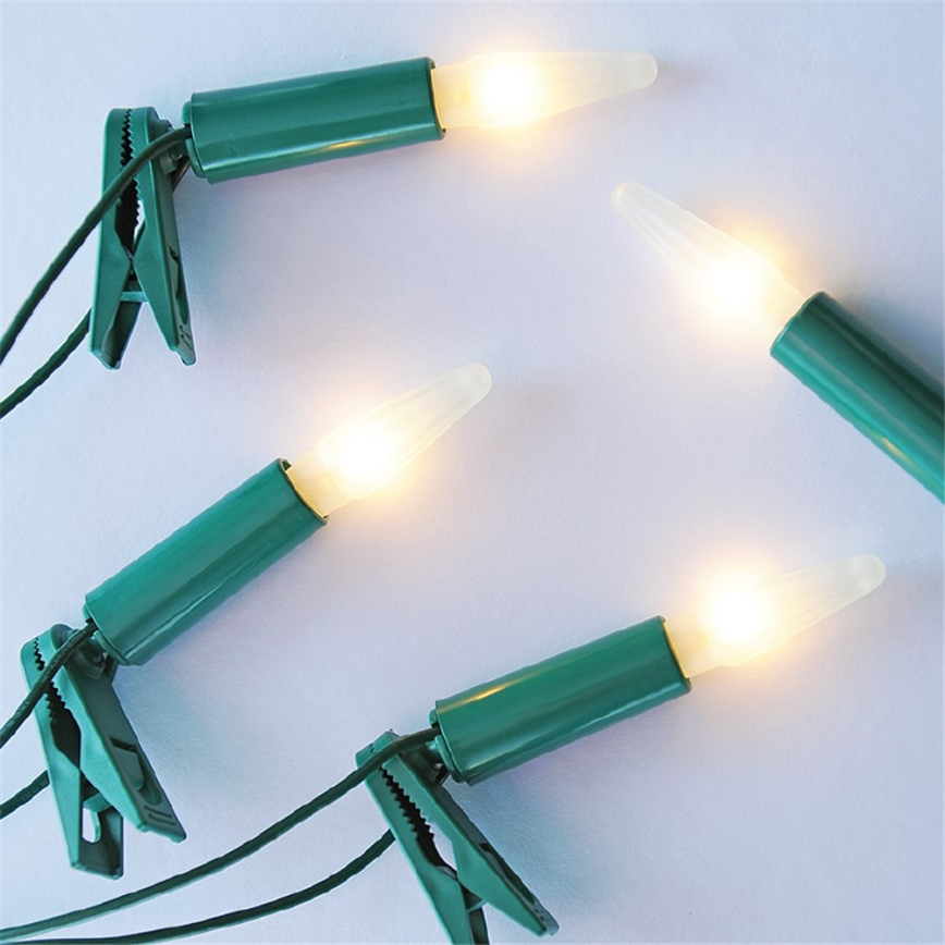 Cadena de navidad ASTERIA 16xE10/14V/230V blanco