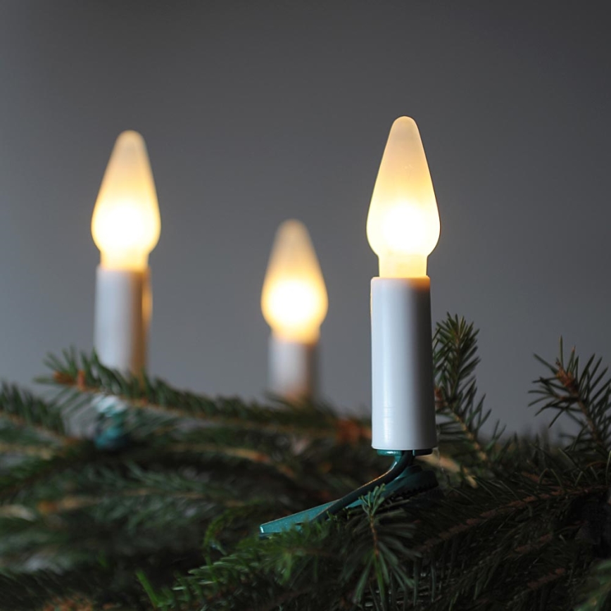 Cadena de Navidad FELICIA 16xE10 13,5m blanco cálido, fabricado en la UE
